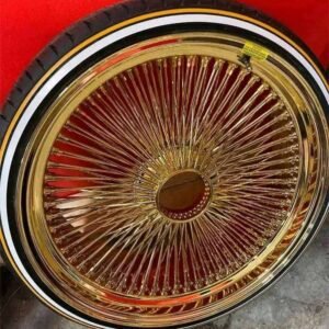 24k-gold-plated-dayton-wire-wheels-on-22-inch-vogue-tires-gold-stripe
