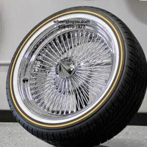 Dayton Classic 100-Spoke Chrome Wire Wheel & Vogue Tyre